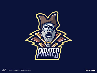 Logo Pirate/ Illustration/ Mascot * FOR SALE * brand brand identity branding esport esport mascot esports graphic design graphic designer illustration mascot mascot logo pirate pirates skull sports vector