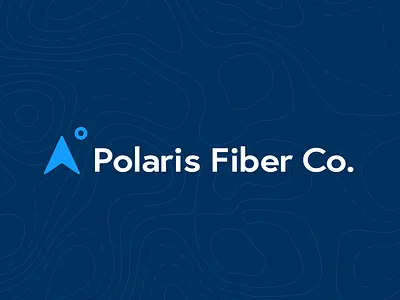 Polaris Fiber Co. Logo branding cable design fiber optic icon logo minimal north north star northwest topographic map vector