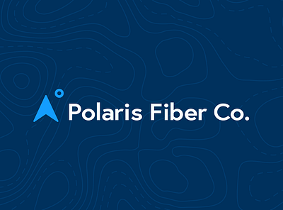 Polaris Fiber Co. Logo branding cable design fiber optic icon logo minimal north north star northwest topographic map vector