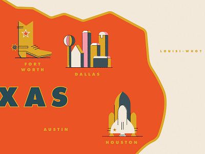 Texas Map WIP guides illustraion map texas texture