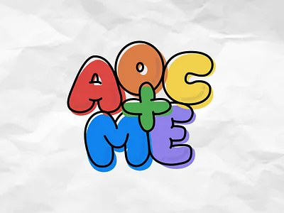 AOC+ME Pride aoc bubble letters graphic design typography
