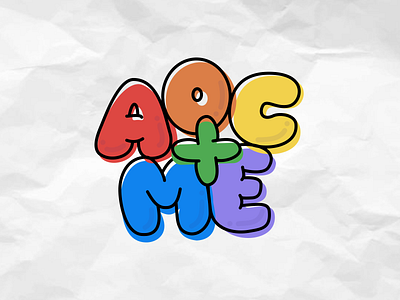 AOC+ME Pride aoc bubble letters graphic design typography