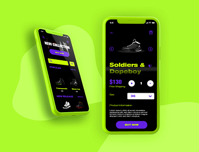 Sneaker Shop Mobile Application app branding design sneaker ui design uiux