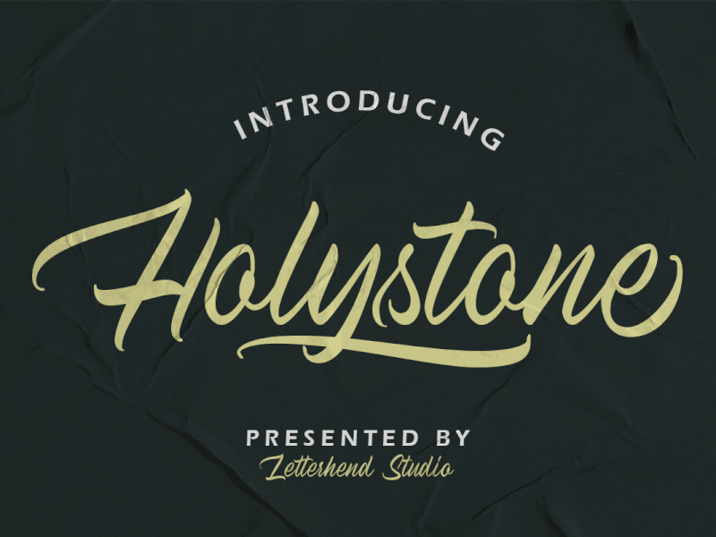 Holystone Script freebies retro font
