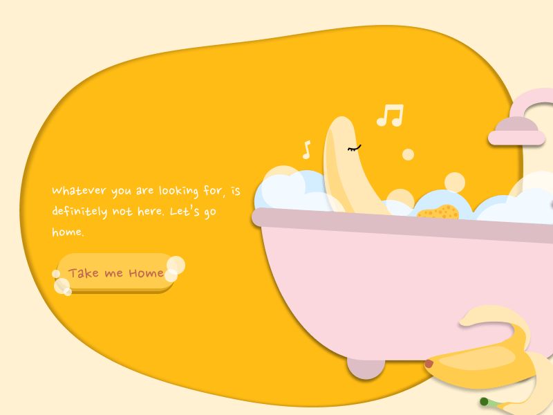 404 Page 404 404 error page 404 page animation banana dailyui figma web