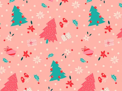 Pattern Christmas christmas christmas tree color design gift pattern present