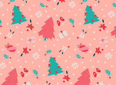 Pattern Christmas christmas christmas tree color design gift pattern present