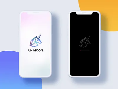 UNIMOON - Splash Screen 3D Logo Animation and Loading GIF 3d animation app ui gif animation logo animation lottie splash animation splash screen ui animation unicorn