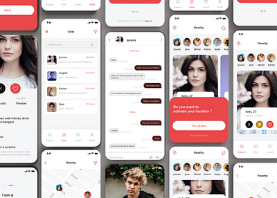 DATING APP UI 2020 app app design appuidesign design flat graphicdesign mobile mobile design mobile ui trends typography ui uiux uiuxdesign ux website