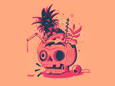 Day 18: undead branding cocktails drinks fruit halloween illustration illustrator spooky the creative pain undead vector