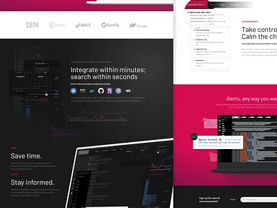 LogDNA Marketing & Visual Identity Exploration design identity illustration interaction landing page typography ui ux web