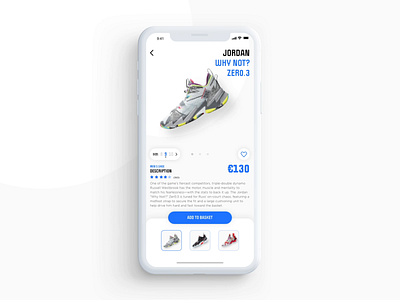 Sneaker App Basket UI UX after effects animation basket interaction design interface jordan jordans mobile app mobile ui mobile ux motion design preview prototype prototyping shopping sketch sneakers ui design ux design