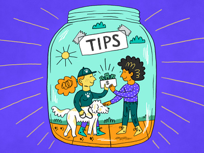 TheSkimm: Tipping editorial illustration illustration people photoshop