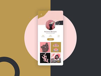 user profile · daily ui dailyui dailyui 006 dailyuichallenge design illustration mobile profile user