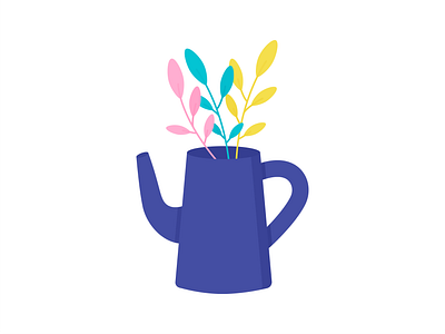 Day 314 - 366 Days of Illustration Challenge - MintSwift autumn cuppa digital illustration flat design flat illustration flatdesign foliage illustration illustrations illustrator leaf leaves mintswift pottery tall tea pot tea tea pot tea time vector vector illustration