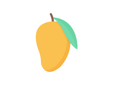 Day 313 - 366 Days of Illustration Challenge - MintSwift digital illustration flat design flat illustration flatdesign food food icon food illustration fruit fruits healthy illustration illustrations illustrator leaf mango mintswift tropical vector vector illustration vegetarian