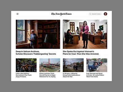 News App article blog cover grid ipad layout magazine minimal new york times news news app newspaper redesign stories story ui