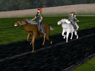 Horseback Riding On The Road VR 3d virtual horse ride horse back riding horse back riding vr horse racing3d.