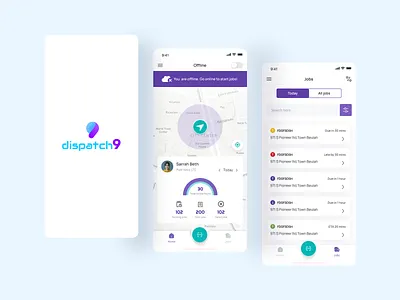 Building dispatch9 SAAS and Mobile application app design app ui case study creative ui delivery dispatch9 logistic mobile app mobile app ui mobile design pixel navy product product design real product route route optimization saas saas landing page ui design visual product