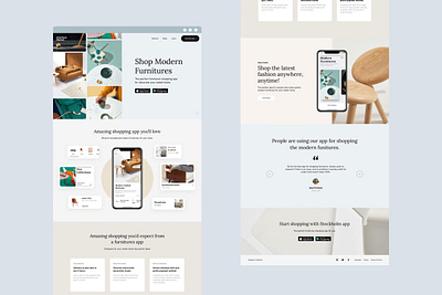 Landing page UI design furniture website furnitures app design landing page design shopping website ui design ui kit ui ux design web design web ui design website design 应用 应用界面 设计