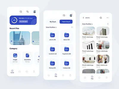 File Manager Mobile App Exploration card cloud cloud app clouds file file manager file sharing files folder folders ios mobile mobile app mobile app design mobile design mobile ui navbar saver slider ui design