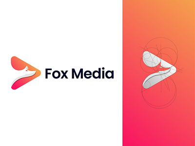 Modern Logo Design for Fox Media | By NH Tushar | Fox logo branding colorful logo digitalart fox fox illustration fox logo foxy illustration letter logo logo logo designer logo mark logotype media logo mobile modern logo design orange color logo typography ux website