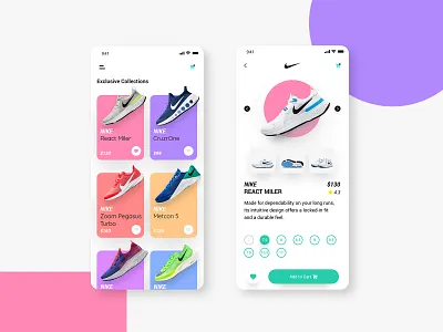 E-commerce Shoes App ecommerce app ecommerce shop flat design graphic design illustration mobile app ui online store ui ux design