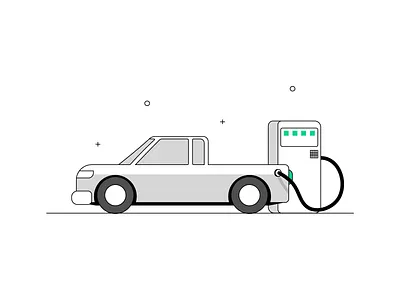 Electric Car-5 car car model clean electric car electric guitar flat illustration illustration illustrator lineart minimal product illustration travel truck trucks vector vehicle