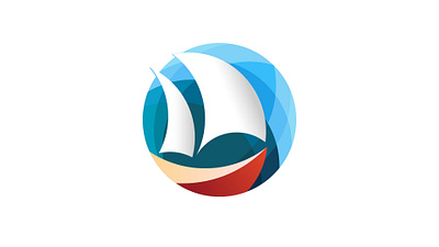 Global Sail circular circular logo design illustraion logo sail yacht club