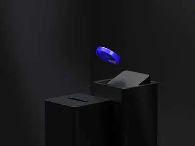 Kado - Hero Animation 3d animation blockchain blue coins crypto cryptocurrency dark design illustration loop looping madebyproperly motion platforms properly tokens