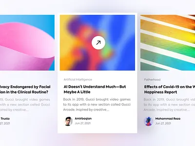 Blog Slider - Dark and Light Version! app blog blog website box card design minimal minimal design slide slider ui website