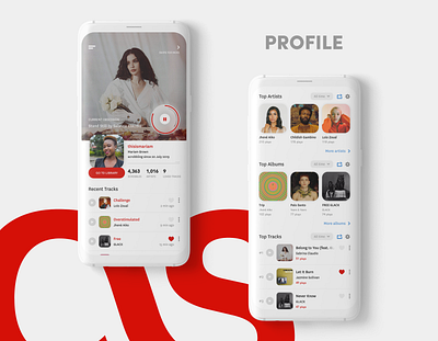 Last.fm App Redesign adobexd app app design design freelance freelance designer mobile ui ui design ux ux design