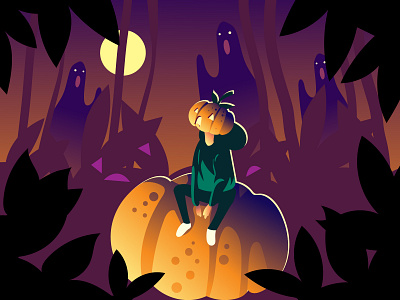 Trick or Treat! design flat illustration stock illustration vector