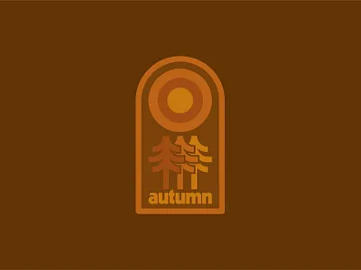 Autumn badge autumn badge brand design draw drawing flatdesign graphic design icon identity illustrate illustration logo nature outdoors trees