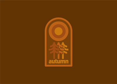 Autumn badge autumn badge brand design draw drawing flatdesign graphic design icon identity illustrate illustration logo nature outdoors trees