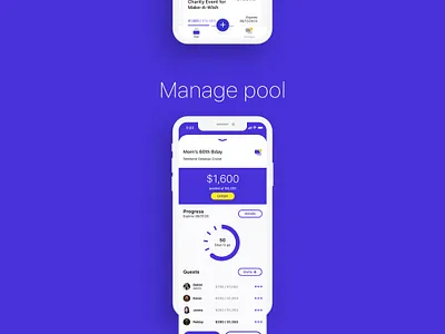 Money pooling app concept design app design interface design ios ios app design ui