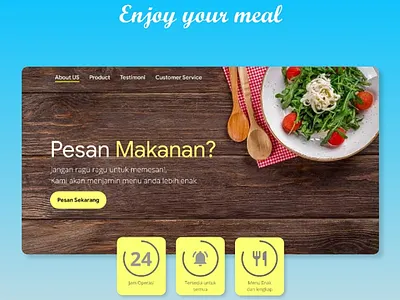 Enjoy your meal... landingpage uiux adobexd website
