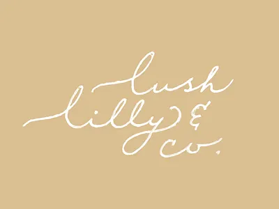 Lush Lilly & Co. Logo Hand Drawn Type branding design illustration lettering logo logo design typography vector