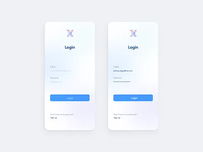 Login UI app app design apple application blur clean color light login login page mobile mobile app sign in sign up ui ui ux uidesign uiux
