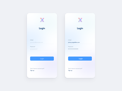 Login UI app app design apple application blur clean color light login login page mobile mobile app sign in sign up ui ui ux uidesign uiux