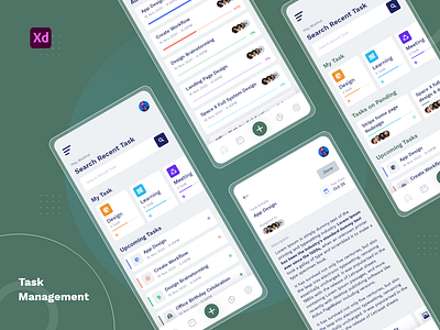 Task management App Concept app design app ui app ux biege clean dashboard design experience green illustration interface leaves management minimal modern task ui ux web design