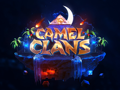 Fantasy Game Logo - Camel Clans 🐪🧡 animated fantasy logo aztec camel design egypt fantasy game gaming illustration logo logos metin2 mmorgp muonline tribal