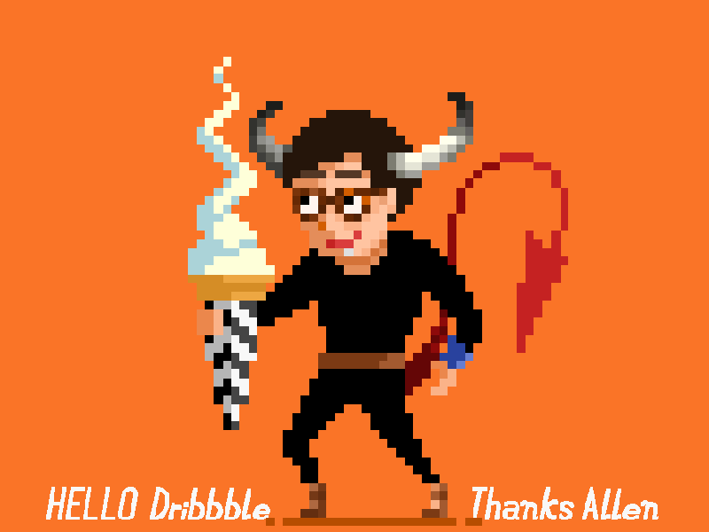 Hello Dribble! I'm Yochaaan animation character design david lynch hello dribble pixelart