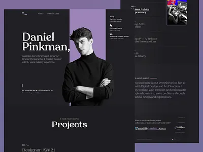 Personal Portfolio agency catalogue dark landing page personal portfolio profile responsive ui uix ux web website