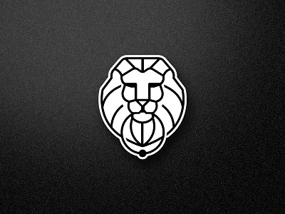 Lion Head design icon lineart lion logo modern simple