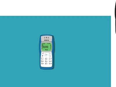 Nokia 1100 1100 adobe adobe illustrator cc artwork clean illustration gadgets illustration illustration art illustrator nokia nokia 1100 old phone phones vector