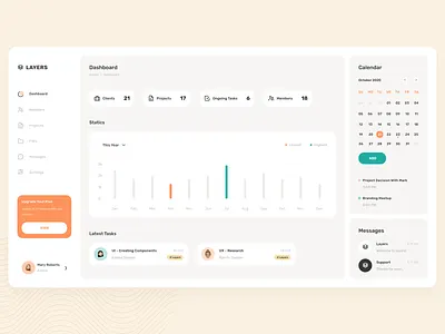 Dashboard Design - Light adobe xd dashboad design minimal panel pastel task manager ux web website