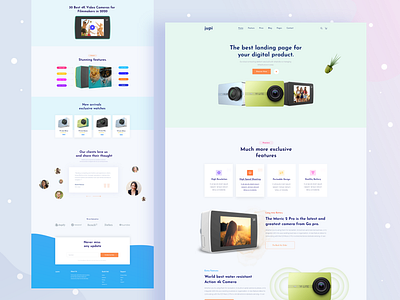 Jupi-Product Landing Page 2020 design agency awesome design branding creative design design illustration typography web design website design