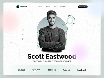 Sewood | Portfolio Landing Page biodata designer portfolio landing page portfolio resume software engineer ui ui design uiux web web banner web design