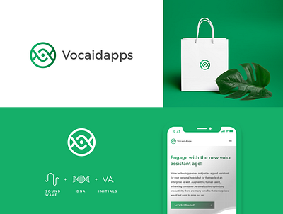 Logo Design - Vocaidapps amazon application application icon brand design brand identity branding google identity identitydesign logo design logo mark logos logotype soundwave startup symbol website